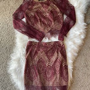 Maroon Two Piece Set